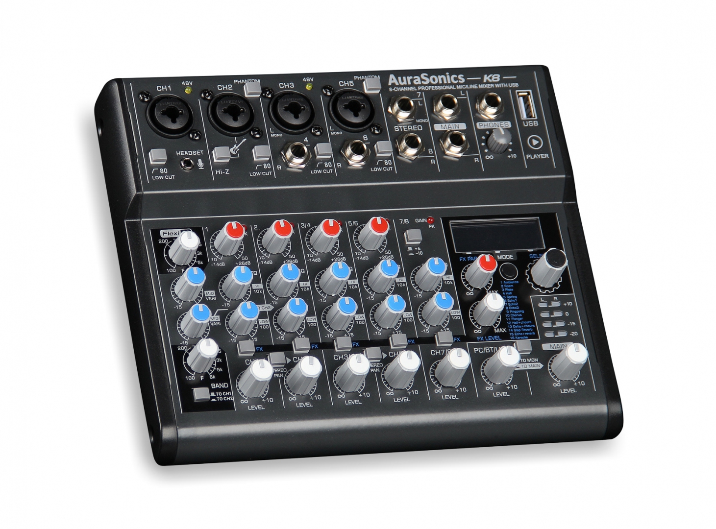 AuraSonics K8 компактный микшерный пульт в Камызяке