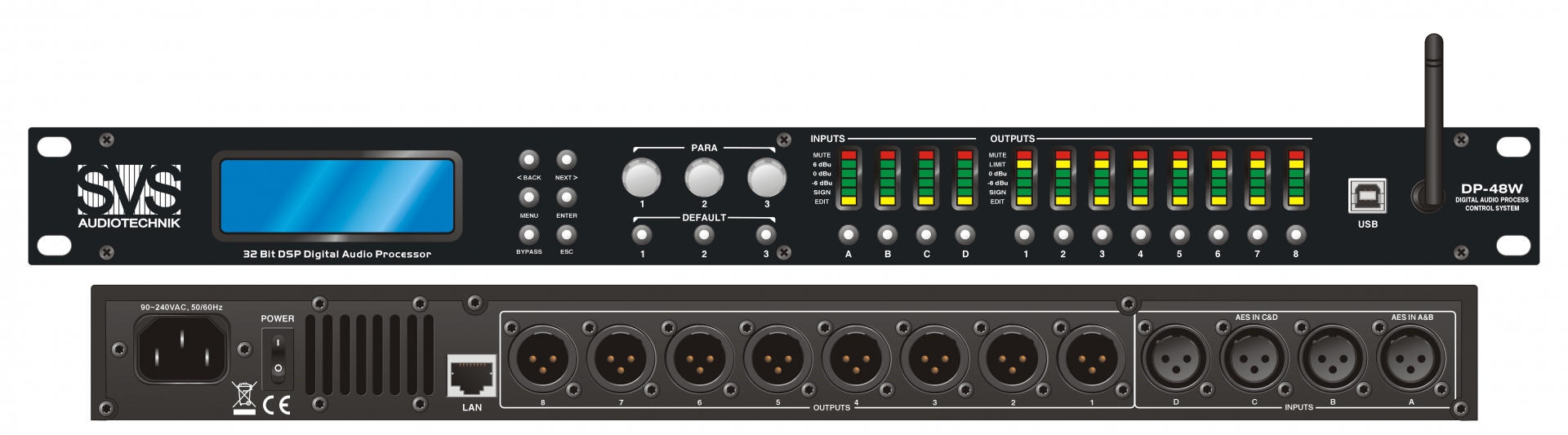 SVS Audiotechnik DP-48W Цифровой процессор: 4 входа 8 выходов в Камызяке