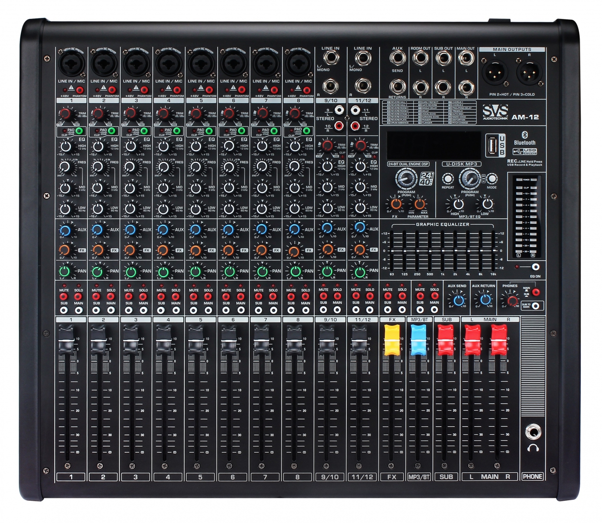 SVS Audiotechnik mixers AM-12 Микшерный пульт аналоговый, 12-канальный в Камызяке